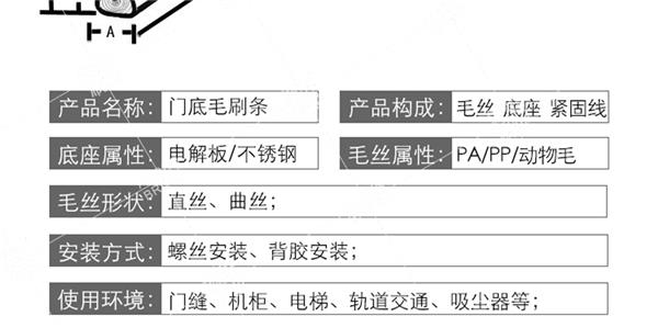 门底毛刷条